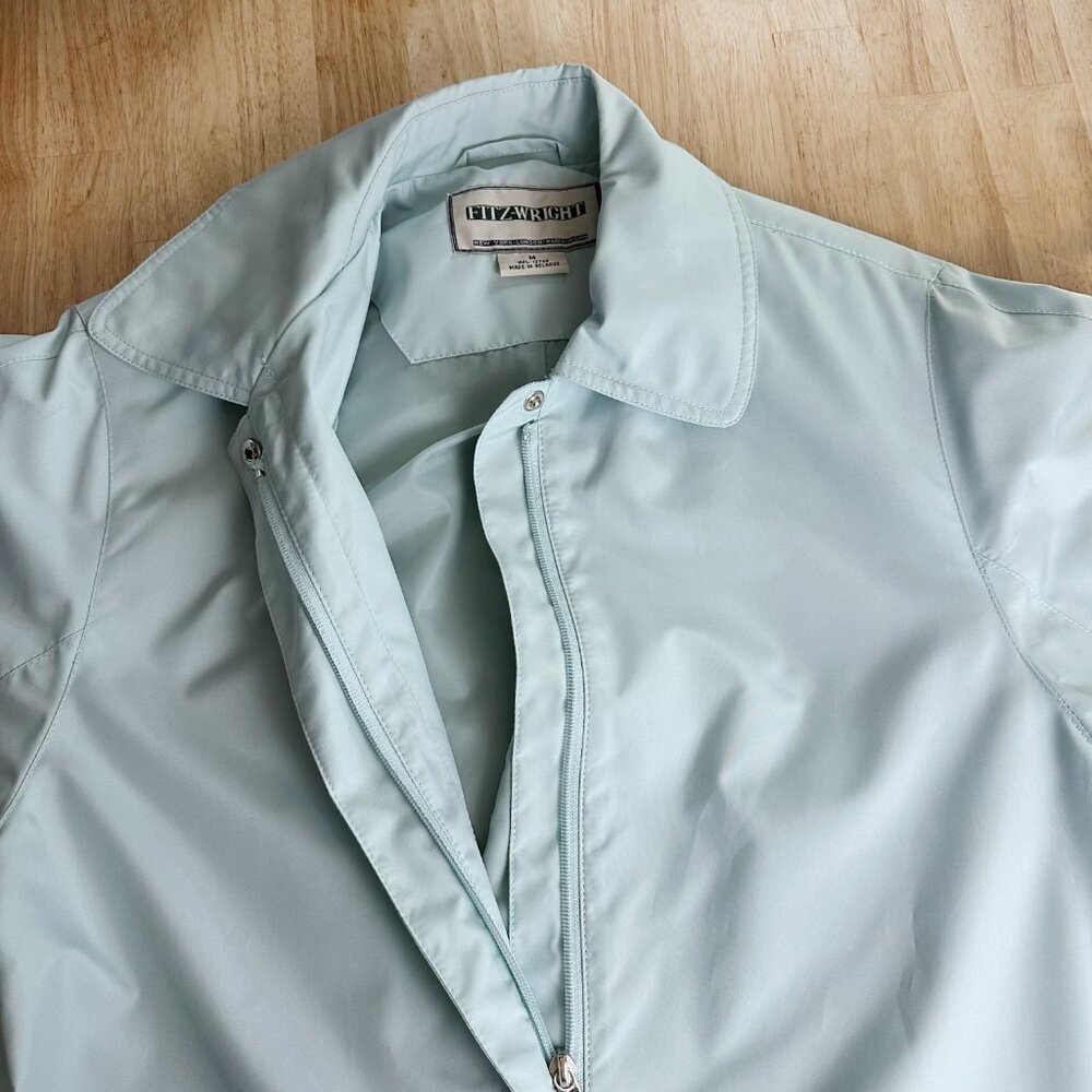 Vintage Fitz-Wright Powder Blue Coat Jacket Pristine! M Rain‎ Light - Picture 5 of 10